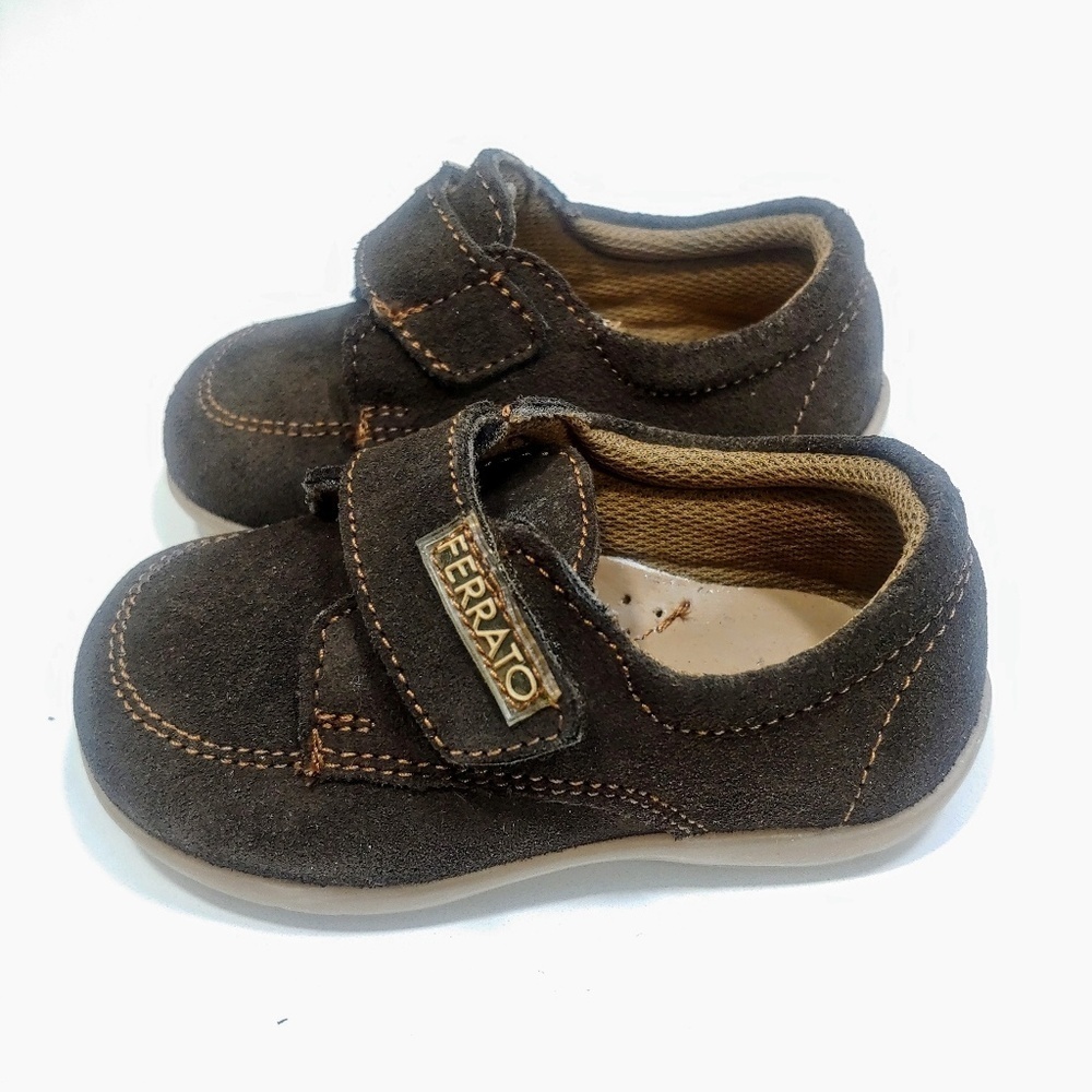 Ferrato Kid's Dark Brown Shoes Size 5.5